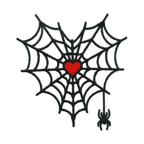 Spider Web Heart Embroidery Design Instant Download PES DST - Etsy