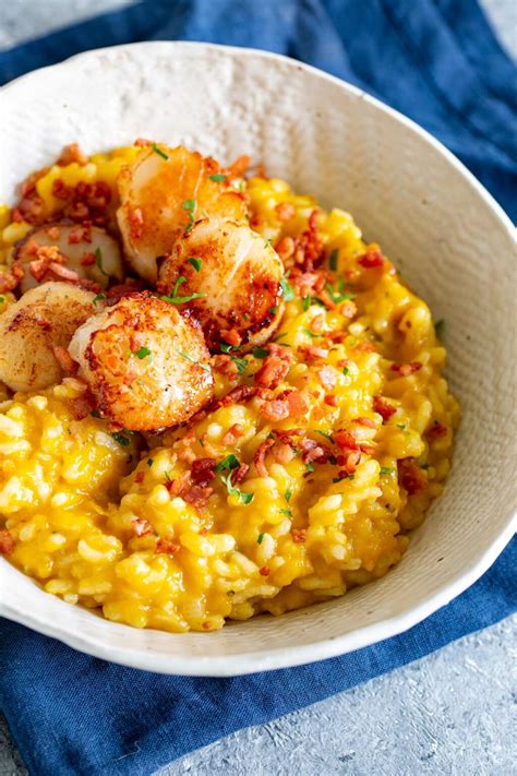 Scallop Bacon Pumpkin Risotto - Sprinkles and Sprouts