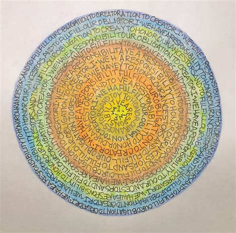 Creative Mindfulness Art Activity: Bright Words Mandala - Green Foothills