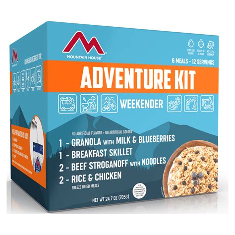 Mountain House, Weekender Adventure Camping & Emergency Food Kit, 2-Day, 6 Pack, 12 Servings ...