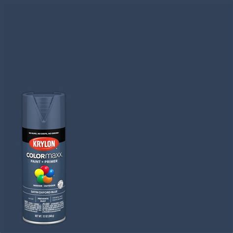 Krylon COLORmaxx Satin Oxford Blue Spray Paint and Primer In One (NET ...