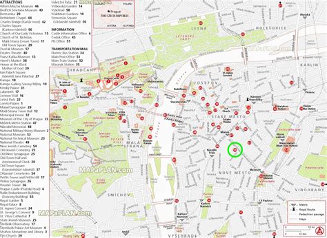 Wenceslas square map - Wenceslas square prague map (Bohemia - Czechia)