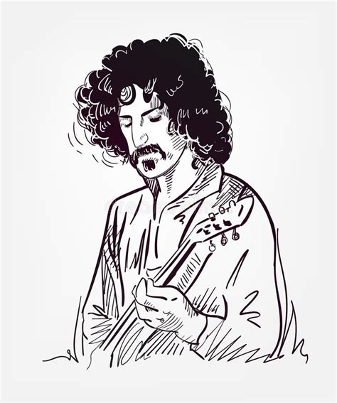 Frank Zappa Vector Portrait Sketch Style Editorial Stock Image ...