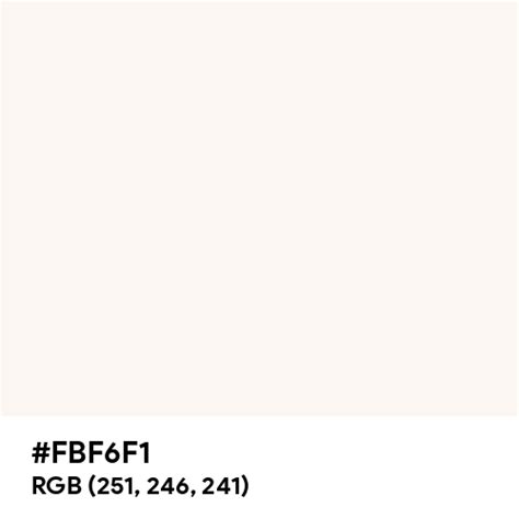 Kowri White color hex code is #FBF6F1