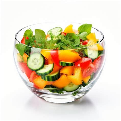 Premium AI Image | salad bowl white background