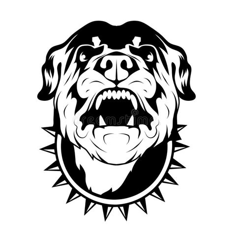 Image Of Angry Rottweiler Dog Mascot Logo. Malicious Sentry Dog In A ...