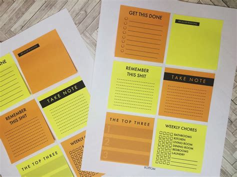 five sixteenths blog: Make it Monday // DIY Printable Planner Sticky Notes