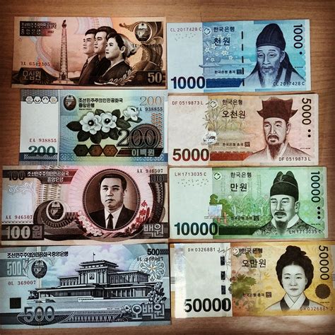 Korean won compared, North and South : r/Banknotes