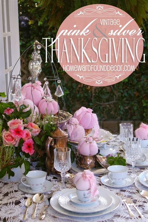 Vintage Pink & Silver Thanksgiving homewardFOUND decor