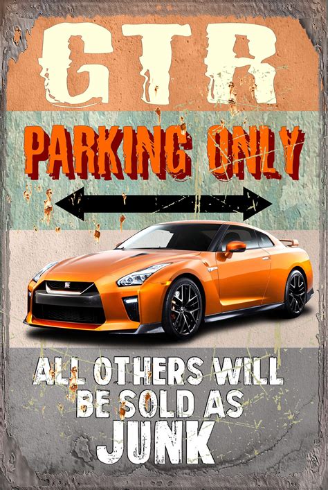 Nissan GTR parking Only 12x18 Metal Sign Free Shipping PH342 - Etsy