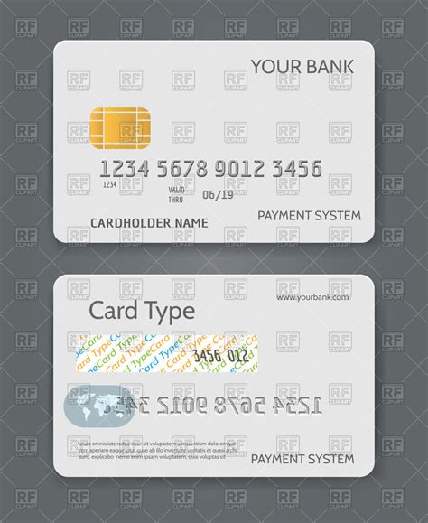 Credit Card Template Vector at Vectorified.com | Collection of Credit ...