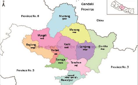 Map of Gandaki Province (Source: Provincial Government, Gandaki Province) | Download Scientific ...