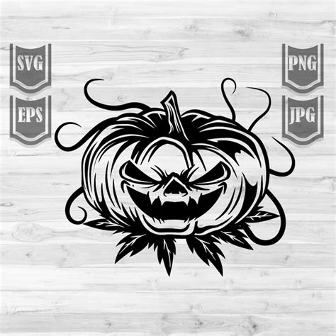 Scary Pumpkin Svg File Halloween Svg Halloween Pumpkin - Etsy