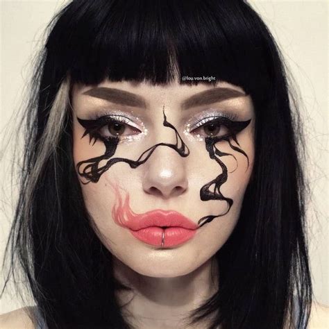 Face Art Makeup, Edgy Makeup, Makeup Eye Looks, Creative Makeup Looks, Sfx Makeup, Crazy Makeup ...