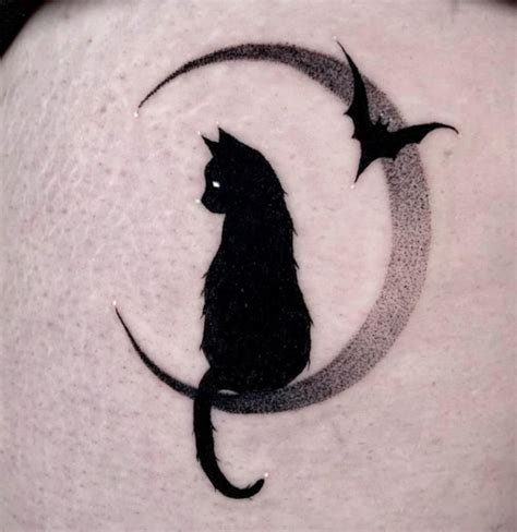 Discover 80+ cat sitting on moon tattoo - in.coedo.com.vn