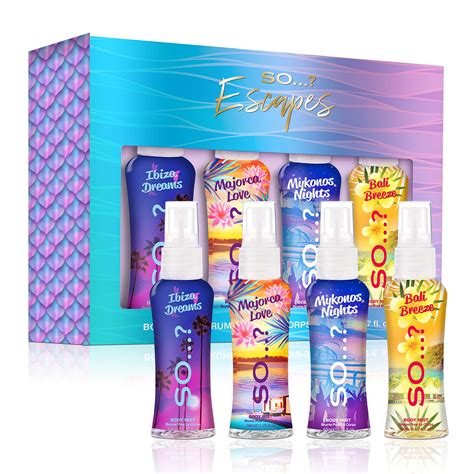 Buy So…? Summer Escapes Womens Gift Set, Body Mist Fragrance Spray (4x50ml) Online at desertcart ...