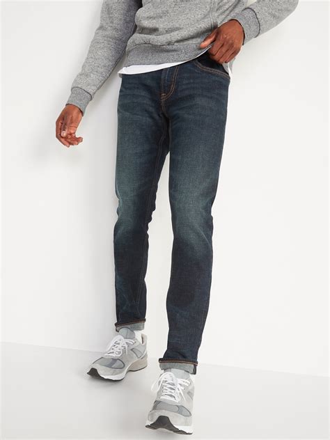 Skinny Built-In Flex Dark-Wash Jeans for Men | Old Navy