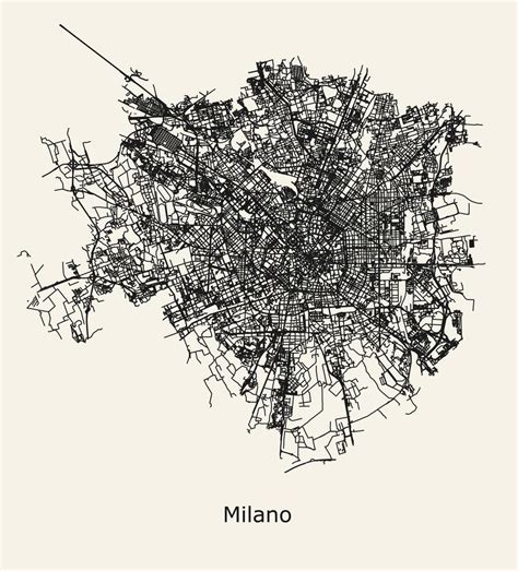 City road map of Milan, Metropolitan City of Milan, Italy 38466762 ...