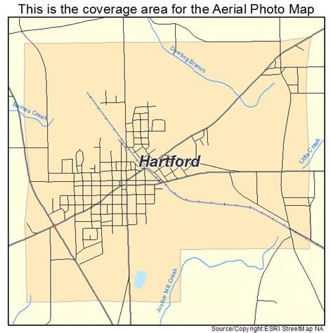 Aerial Photography Map of Hartford, AL Alabama