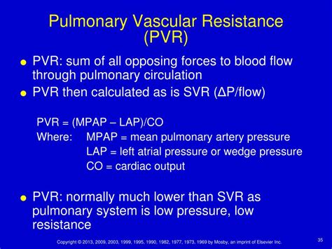 Normal Pulmonary Vascular Resistance