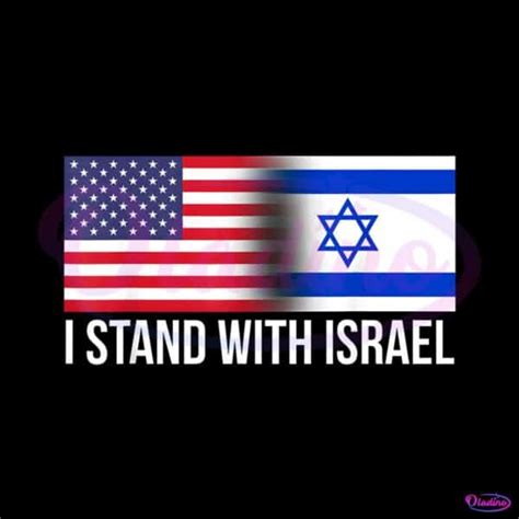 Israel Strong USA Flag I Stand With Israel PNG Download