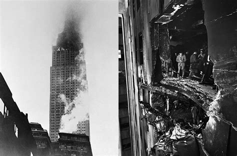 The day when a B-25 Mitchell bomber crashed into the Empire State Building in New York City ...