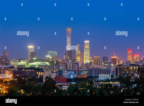 Beijing skyline night hi-res stock photography and images - Alamy