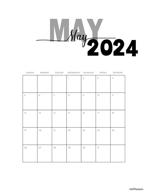 Printable May Calendar 2024 Free Printable - Image to u