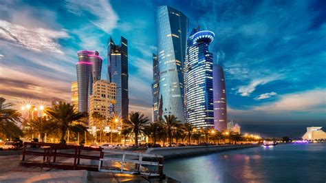 1920x1080 Evening Houses Skyscrapers Qatar 5k Laptop Full HD 1080P ,HD ...