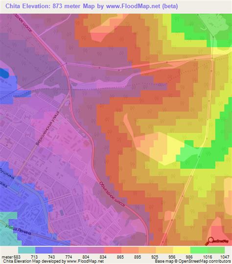 Elevation of Chita,Russia Elevation Map, Topography, Contour