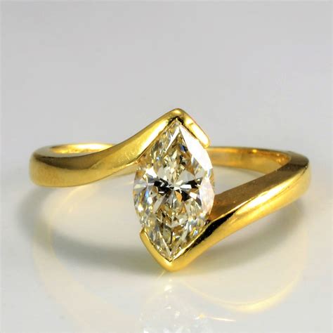 Bypass Marquise Diamond Engagement Ring | 1.00 ct, SZ 6.5 | — 100 Ways