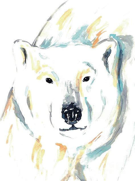 Polar bear watercolor art Painting by Maryna Salagub - Fine Art America