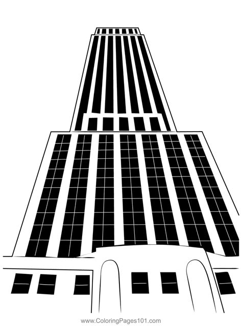 Empire State Building Coloring Page for Kids - Free Skyscrapers Printable Coloring Pages Online ...