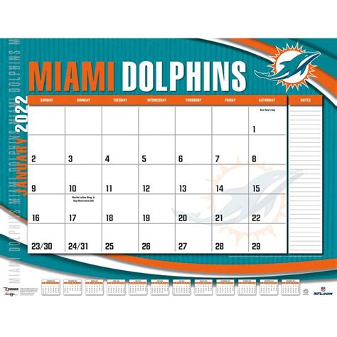 Miami Dolphins 2022 Calendars | Sports-Calendars.com