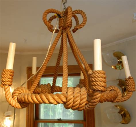 Nautical Rope Chandelier at 1stDibs