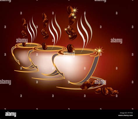 Coffee cup with beans Stock Vector Image & Art - Alamy