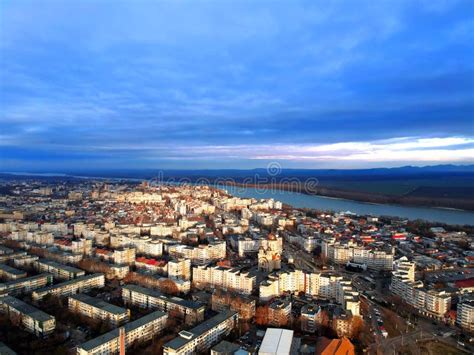 Aerial View of Braila City Romania Near Danube River Stock Image ...