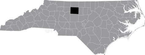 Location Map of the Guilford County of North Carolina, USA Stock Vector ...