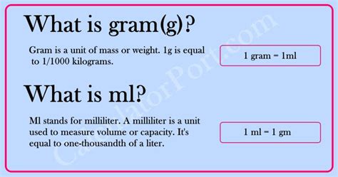 How to convert ml to grams and why is it necessary?