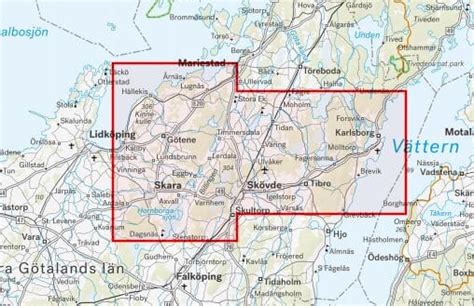 Hiking map - Skövde, Kinnekulle & Billingen (Sweden) | calazo ...