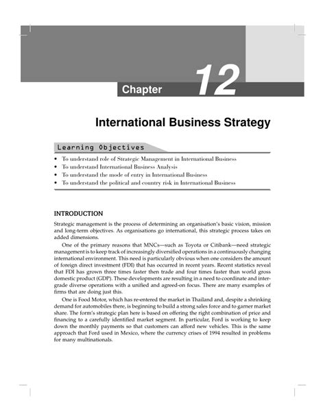 (PDF) International Business Strategy.