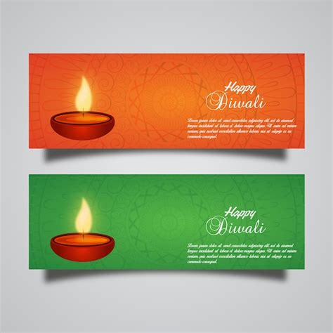 Free Vector | Vector diwali banner