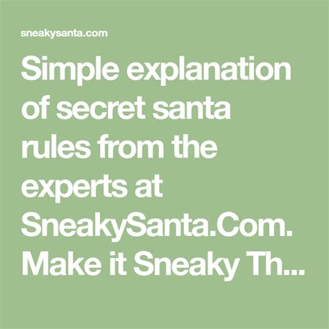 Unleash the Fun with Sneaky Secret Santa