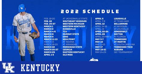 Kentucky Baseball Releases 2022 Schedule – UK Athletics