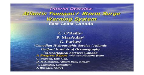 Atlantic Tsunami Surge Warning System (CHC2006)A · Atlantic Tsunami Warning Process Diagram ...