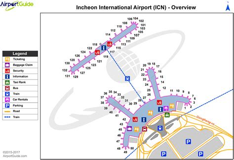 Seoul - Incheon International (ICN) Airport Terminal Map - Overview | Airport map, Airport guide ...