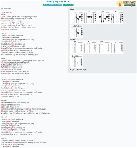 Chord: Making My Way to You - tab, song lyric, sheet, guitar, ukulele ...