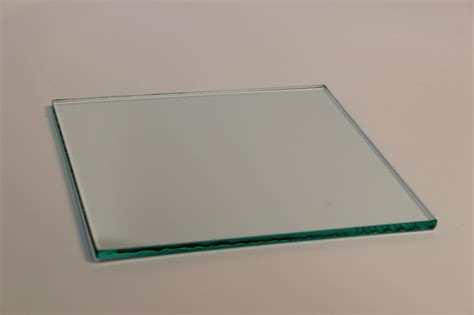 6" Square Flat Clear Glass 3/16", Swiped