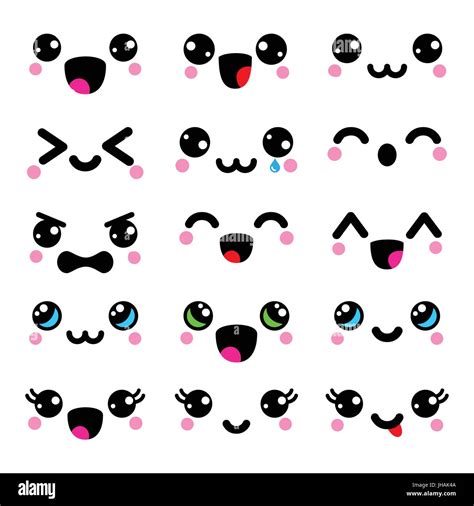 Kawaii cute faces, Kawaii emoticons, adorable characters design Kawaii ...