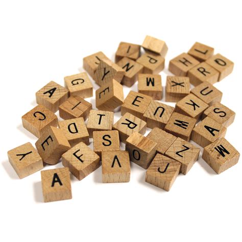 Wood Alphabet Tiles .5" 40/Pkg-Uppercase, 40MINIAL | eBay